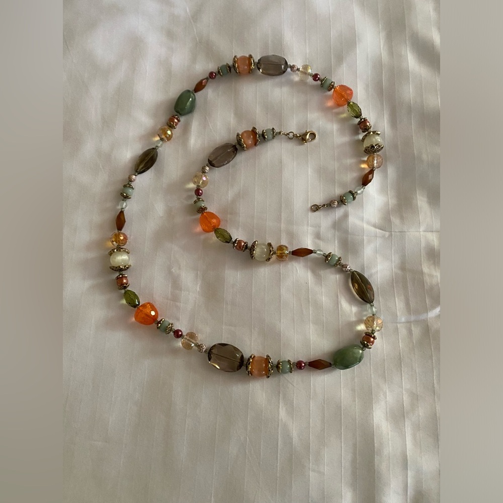 Premier Smokey quartz and multi stone necklace